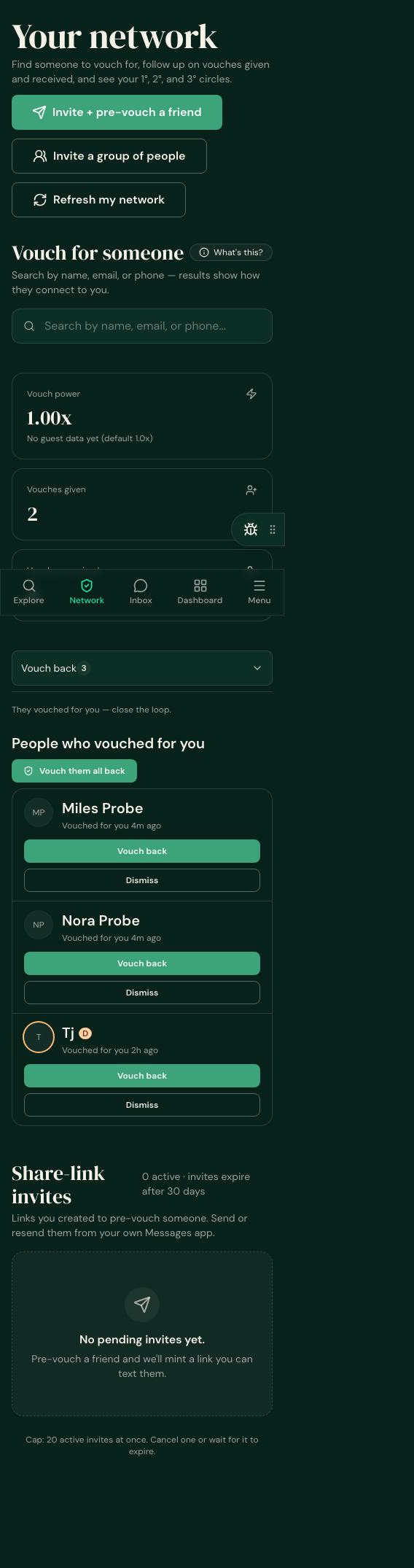 vouch back tab